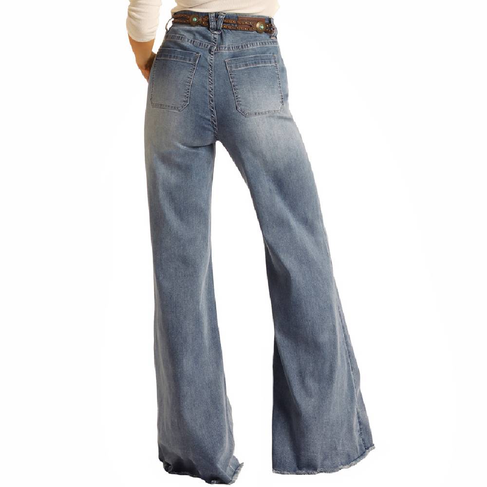 Rock & Roll Denim Palazzo Flare Jean - FINAL SALE WOMEN - Clothing - Jeans Panhandle   