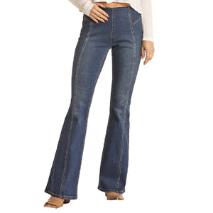 Rock & Roll Denim Pull On Flare Jeans WOMEN - Clothing - Jeans Panhandle   