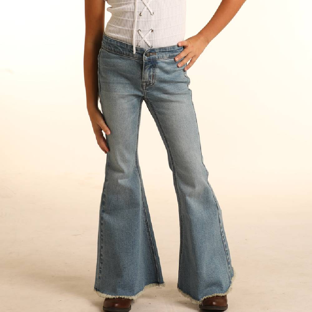 Girls Bell Bottom Jeans