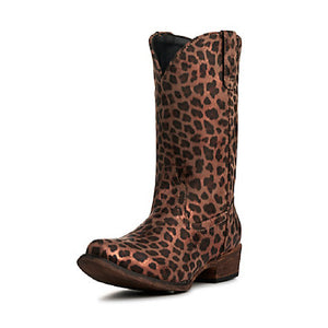 Roper Girl's Faux Leather Metallic Leopard Boot KIDS - Girls - Footwear - Boots Roper Apparel & Footwear   