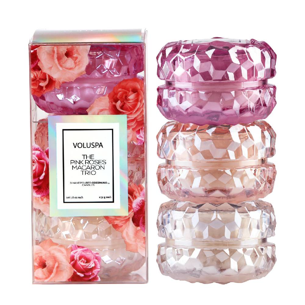 Rose Macaron Trio Candle Gift Set HOME & GIFTS - Home Decor - Candles + Diffusers Voluspa   