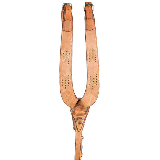 Teskey's Roughout Pulling Collar with Rawhide Tack - Breast Collars Teskey's Light Oil  