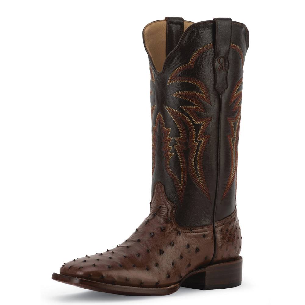 R. Watson Kango Tobac Full Quill Ostrich Boot MEN - Footwear - Exotic Western Boots R Watson 8.5 D 