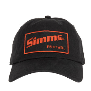 Simms "Fish it Well" Cap - Black HATS - BASEBALL CAPS SIMMS FISHING   