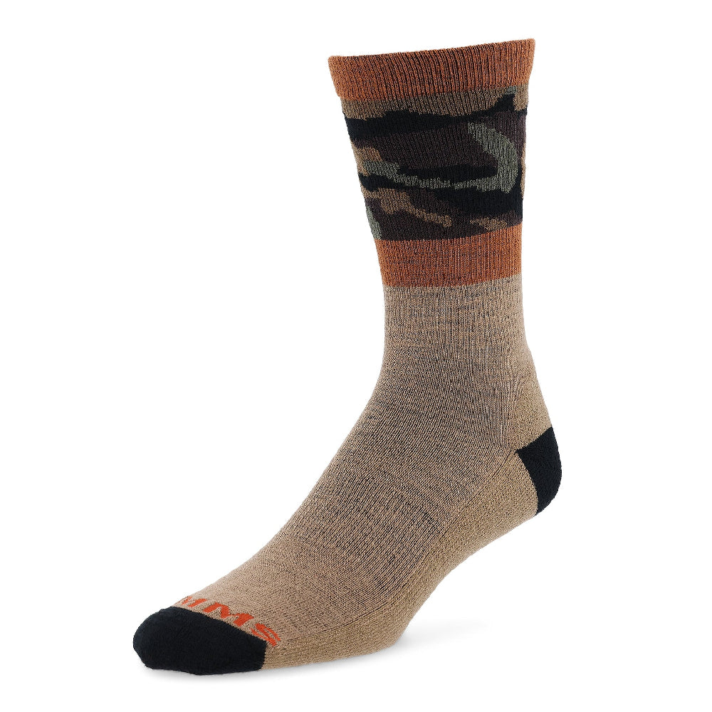 Simms Men's Daily Sock Woodland - Camo MEN - Clothing - Underwear, Socks & Loungewear Simms Fishing   