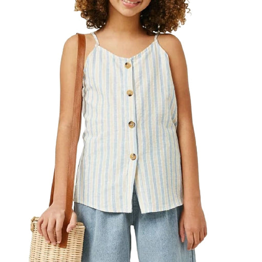 Girl's Striped V-Neck Cami KIDS - Girls - Clothing - Tops - Sleeveless Tops Hayden Los Angeles   