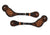 Mens Turquoise Cross Floral Tooled Spur Straps Tack - Bits, Spurs & Curbs - Spur Straps Weaver Leather   