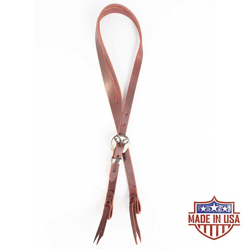 Teskey's Latigo Split Ear Headstall w/Longhorn Buckle Tack - Headstalls Teskey's