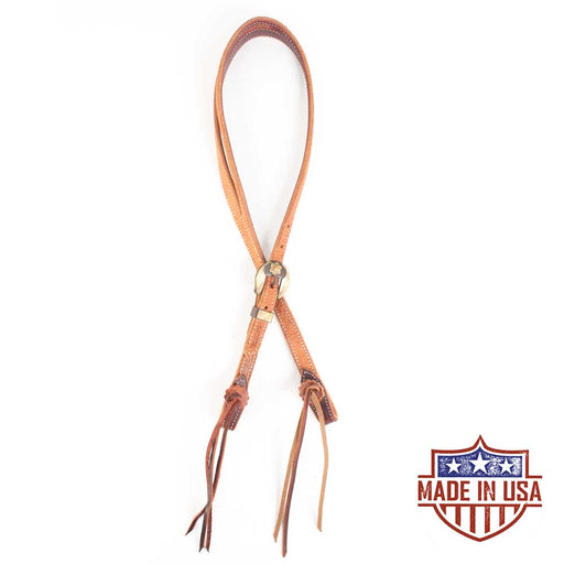 Teskey's Roughout Split Ear Headstall w/Floral Buckle Tack - Headstalls Teskey's