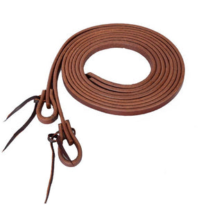 Oiled Split Reins - 8'  Weighted Leather Tack - Reins Teskey's   