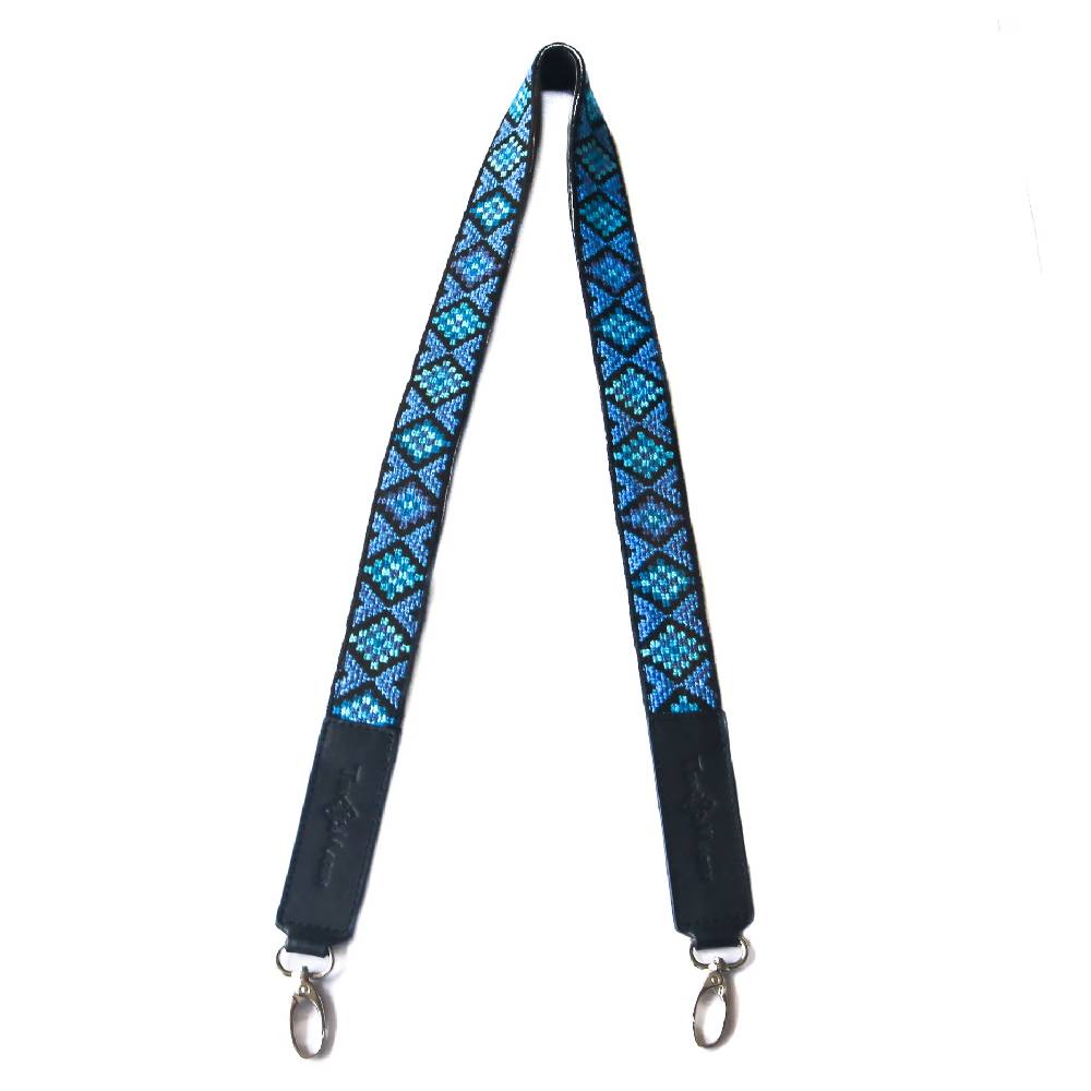 Mai Woven Bag Strap - Blue & Black WOMEN - Accessories - Small Accessories Tin Marin Brand   