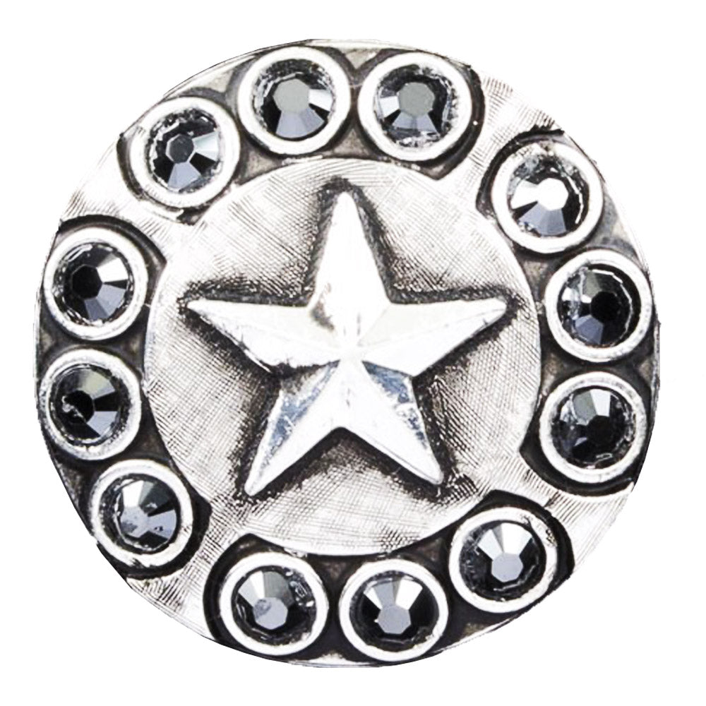 Silver Plated Antique Star Concho Tack - Conchos & Hardware - Conchos MISC 1" Wood Screw 