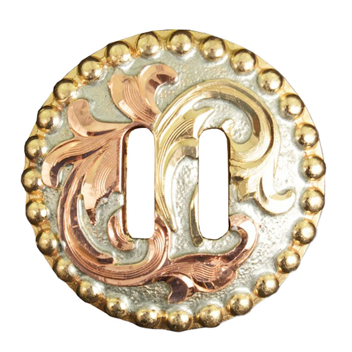 Rose Filigree Slotted Concho Tack - Conchos & Hardware MISC 1"  