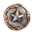 Texas Star Concho with Copper Border Tack - Conchos & Hardware - Conchos Teskey's 1 1/2" Wood Screw 