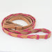Teskey's 5/8" Barrel Rein with Latigo Lacing Tack - Reins Teskey's Pink  