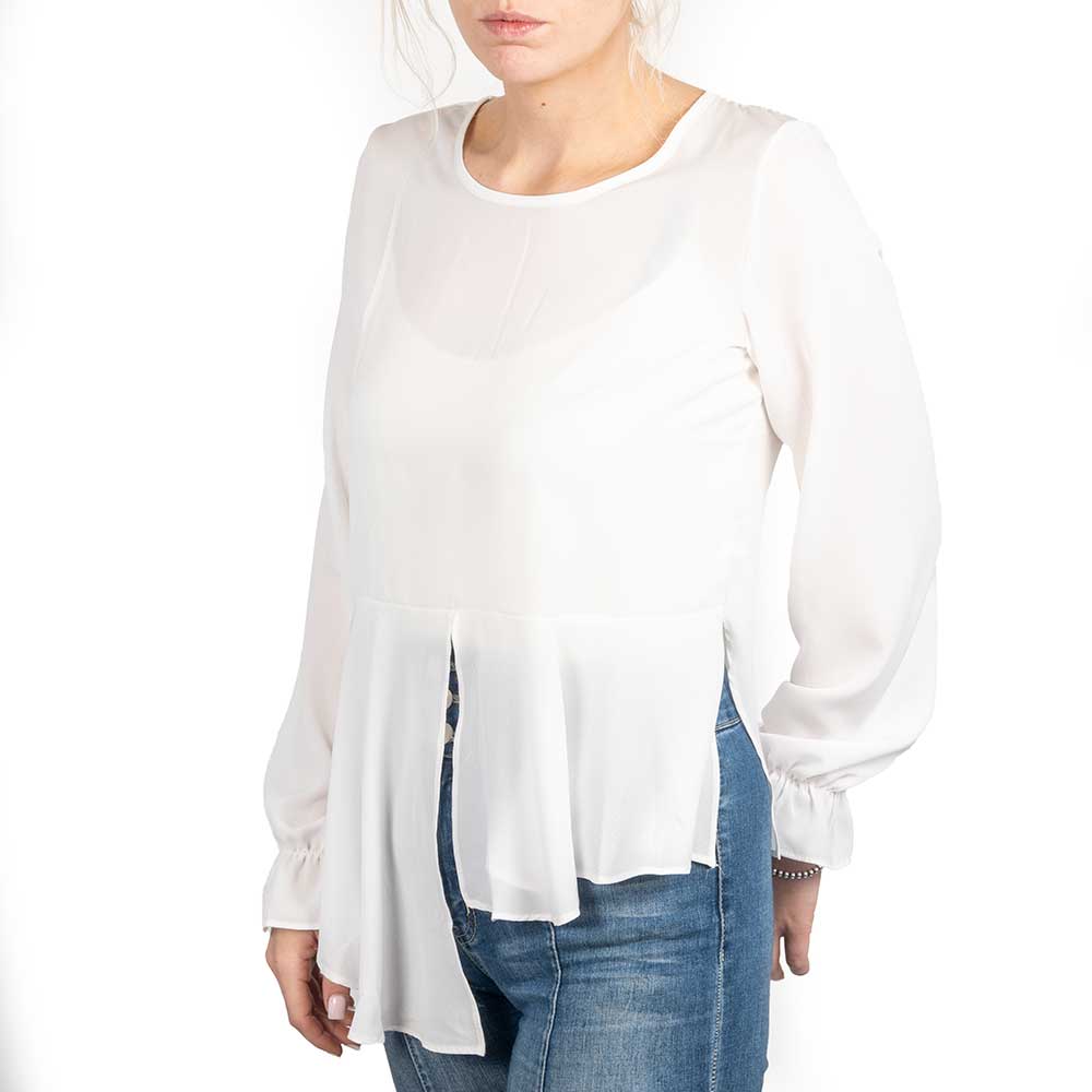 Women's Asymmetrical Hem Top - FINAL SALE WOMEN - Clothing - Tops - Long Sleeved Flarix   