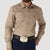 Wrangler Solid Khaki Snap Work Shirt MEN - Clothing - Shirts - Long Sleeve Shirts WRANGLER   