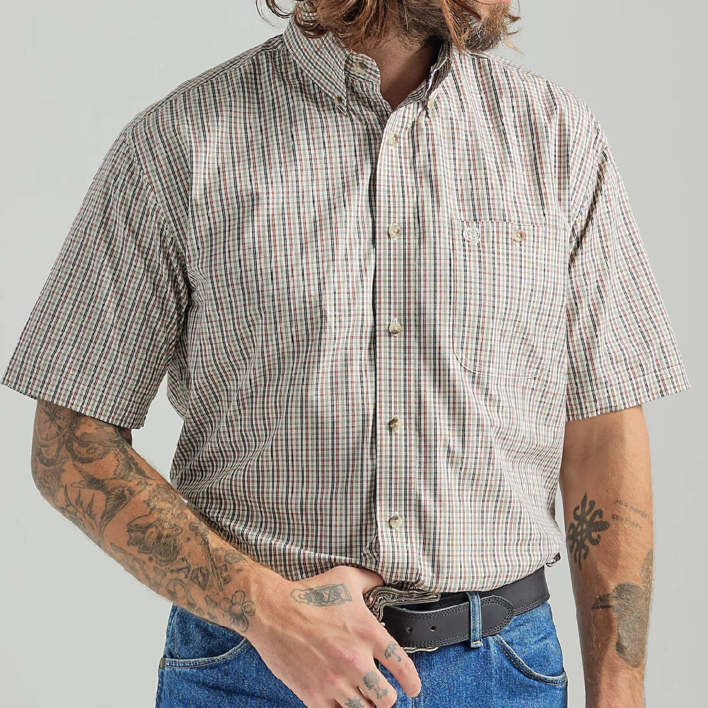 Wrangler Multi Plaid Button Shirt MEN - Clothing - Shirts - Short Sleeve Shirts WRANGLER   