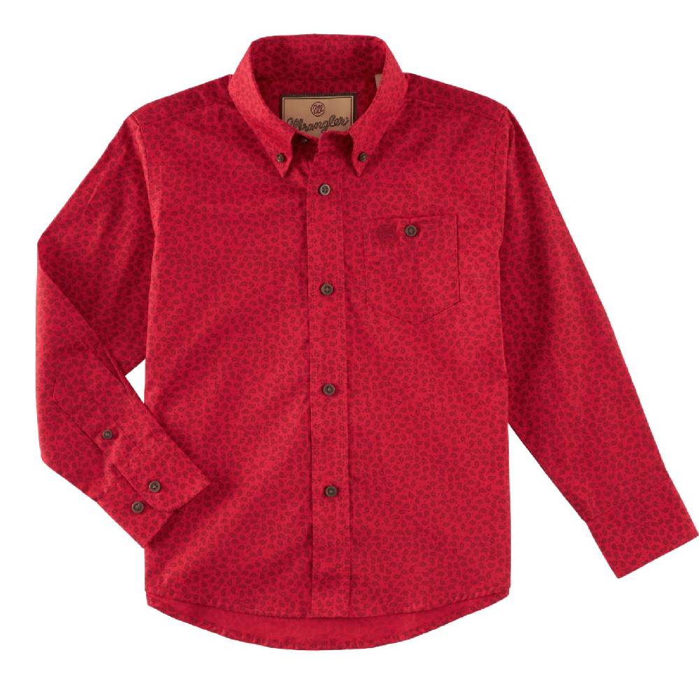 Wrangler Boy's Paisley Print Button Down Shirt KIDS - Boys - Clothing - Shirts - Long Sleeve Shirts Wrangler   