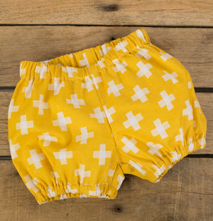 Natty Bratty Bloomers - Multiple Styles-FINAL SALE KIDS - Baby - Baby Girl Clothing Natty Bratty Yellow Cross 0-6M 